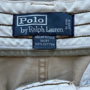 Vintage Y2K Polo Ralph Lauren Cellar Fatigue Cargo Shorts 38 Khaki